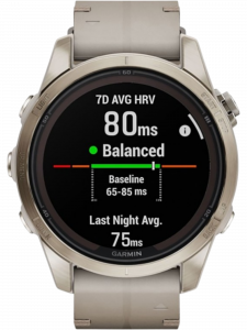 Смарт-часы Garmin  fenix 7S Pro Sapphire Solar Edition, 42 мм, кожаный ремешок цвета «известняк», светло-песочный силиконовый ремешок