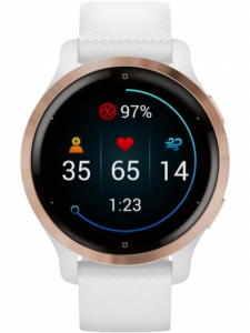 Смарт-часы Garmin Venu 2S, 40 мм, белый силиконовый ремешок