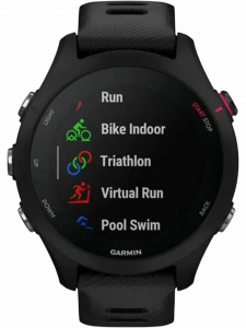 Смарт-часы Garmin FORERUNNER 255 Music с черным ремешком