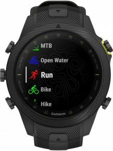 Смарт-часы Garmin MARQ Athlete Carbon Edition, чёрный силиконовый ремешок