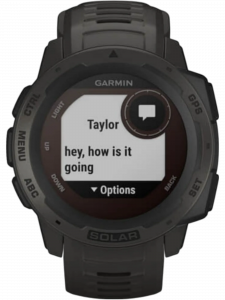 Смарт-часы Garmin  Instinct 2 Solar, 45 мм, силиконовый ремешок графитового цвета