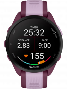 Смарт-часы Garmin  Forerunner 165 Music, силиконовый ремешок цвета «ягодный»/лиловый
