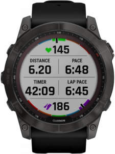 Смарт-часы Garmin fenix 7X Sapphire Solar Edition, 51 мм, силиконовый ремешок цвета «Уайтстоун»