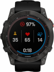 Смарт-часы Garmin Fenix 7x Solar серый с черным ремешком, 51мм