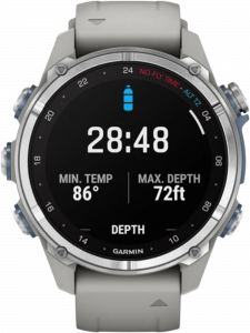 Смарт-часы Garmin Descent Mk3, 43 мм, силиконовый ремешок цвета «серый туман»