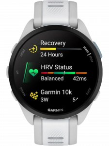 Смарт-часы Garmin FORERUNNER 165 белые, серый ремешок 43мм