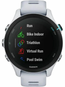 Смарт-часы Garmin FORERUNNER 255S Music с белым ремешком