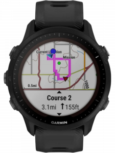 Смарт-часы Garmin Forerunner 955 Solar, силиконовый ремешок цвета «Уайтстоун»