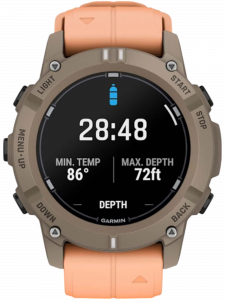 Смарт-часы Garmin Descent G2, силиконовый ремешок цвета «морская ракушка»