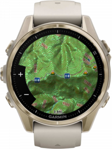 Смарт-часы Garmin  fenix 8, 43 мм, AMOLED, сталь, сапфир, силиконовый ремешок цвета «серый туман»/«тёмный песчаник»