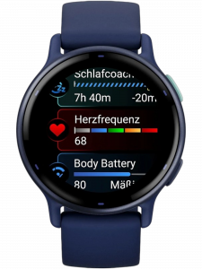 Смарт-часы Garmin Vivoactive 5, синие с металлически-синим безелем и силиконовым ремешком, 42 мм