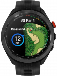 Смарт-часы Garmin Approach S70, 47 мм, чёрный силиконовый ремешок