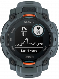 Смарт-часы Garmin Instinct 3, 45 мм, Solar, силиконовый ремешок сумеречного цвета