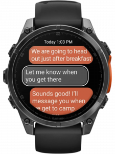 Смарт-часы Garmin  fenix 8, 51 мм, AMOLED, сталь, чёрный силиконовый ремешок