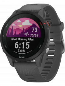 Смарт-часы Garmin  Forerunner 255, 46 мм, силиконовый ремешок сланцево-серого цвета
