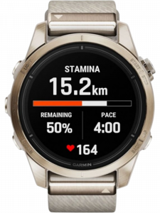 Смарт-часы Garmin epix Pro (Gen 2) Sapphire Edition, 42 мм, кремовый нейлоновый ремешок