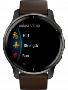 Смарт-часы Garmin Venu 2 Plus, 43 мм, коричневый кожаный ремешок