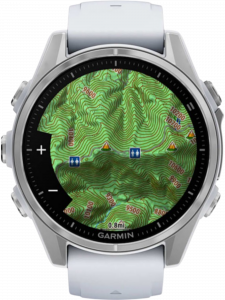 Смарт-часы Garmin fenix 8, 43 мм, AMOLED, сталь, силиконовый ремешок цвета «Уайтстоун»