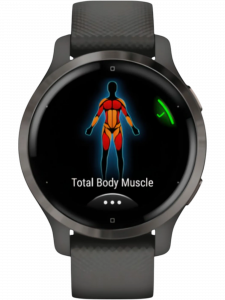 Смарт-часы Garmin Venu 2S, 40 мм, силиконовый ремешок графитового цвета