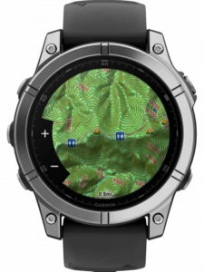 Смарт-часы Garmin fenix E, 47 мм, AMOLED, серебристый безель, чёрный силиконовый ремешок