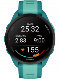 Смарт-часы Garmin  Forerunner 165 Music, силиконовый ремешок цвета бирюзовый/«аква»