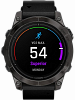 Смарт-часы Garmin epix Pro (Gen 2) Sapphire Edition, 47 мм, чёрный кожаный ремешок, чёрный силиконовый ремешок