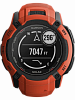 Смарт-часы Garmin Instinct 2X Solar Standard Edition, 50 мм, силиконовый ремешок oгненно-красного цвета