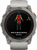 Смарт-часы Garmin fenix 7X Pro Sapphire Solar Edition, 51 мм, силиконовый ремешок цвета «серый туман»/«жжёный апельсин»
