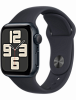 Apple Watch SE 2024, 40 мм Корпус из алюминия цвета Тёмная ночь, спортивный ремешок цвета Тёмная ночь