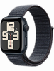 Apple Watch SE 2024, 44 мм Корпус из алюминия цвета Тёмная ночь, текстильный ремешок цвета Темно-синий