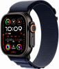 Apple Watch Ultra 2, 49 мм, Черный Титан, ремешок Alpine темно-синего цвета