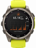 Смарт-часы Garmin fenix 8, 51 мм, Solar, титан, сапфир, силиконовый ремешок цвета «электрический жёлтый»/графитовый