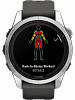 Смарт-часы Garmin FENIX 7S серебристый с графитовым силиконовым ремешком