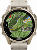 Смарт-часы Garmin fenix 8, 43 мм, AMOLED, кожаный ремешок цвета «известняк»