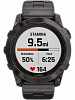 Смарт-часы Garmin fenix 7X Pro Sapphire Solar Edition, 51 мм, титановый блочный браслет, чёрный силиконовый ремешок
