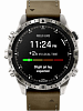 Смарт-часы Garmin MARQ Adventurer Damascus Steel Edition, чёрный силиконовый ремешок