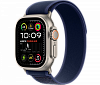Apple Watch Ultra 2, 49 мм, Натуральный Титан, ремешок Trail синего цвета