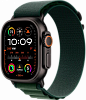 Apple Watch Ultra 2, 49 мм, Черный Титан, ремешок Alpine зеленого цвета