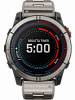 Смарт-часы Garmin quatix 7X Solar Edition, 51 мм, титановый блочный браслет, голубой силиконовый ремешок