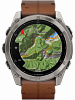 Смарт-часы Garmin fenix 8, 51 мм, AMOLED, каштановый кожаный ремешок