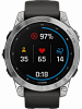 Смарт-часы Garmin FENIX 7 серебристый с графитовым силиконовым ремешком