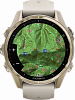 Смарт-часы Garmin  fenix 8, 43 мм, AMOLED, сталь, сапфир, силиконовый ремешок цвета «серый туман»/«тёмный песчаник»