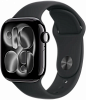 Apple Watch 11 2025, 42 мм корпус из алюминия Черный глянец, спортивный ремешок