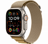 Apple Watch Ultra 2, 49 мм, Натуральный Титан, ремешок Alpine цвета "загар"