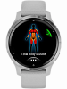 Смарт-часы Garmin Venu 2S, 40 мм, силиконовый ремешок туманно-серого цвета