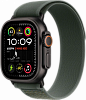 Apple Watch Ultra 2, 49 мм, Черный Титан, ремешок Trail зеленого цвета