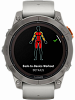 Смарт-часы Garmin fenix 7 Pro Sapphire Solar Edition, 47 мм, силиконовый ремешок цвета «серый туман»/«жжёный апельсин»