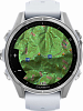 Смарт-часы Garmin fenix 8, 43 мм, AMOLED, сталь, силиконовый ремешок цвета «Уайтстоун»