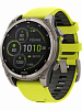 Смарт-часы Garmin fenix 8, 47 мм, Solar, титан, сапфир, силиконовый ремешок цвета «электрический жёлтый»/графитовый